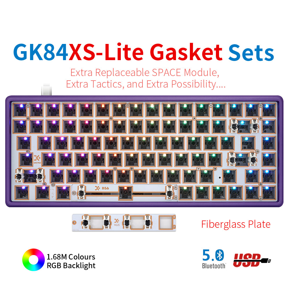 YUNZII GK84 Lite-Gasket Keyboard Kit With CNC DRUM Aluminum Keyboard Case