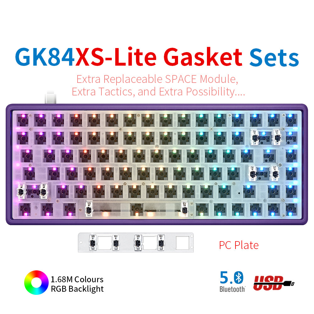 YUNZII GK84 Lite-Gasket Keyboard Kit With CNC DRUM Aluminum Keyboard Case