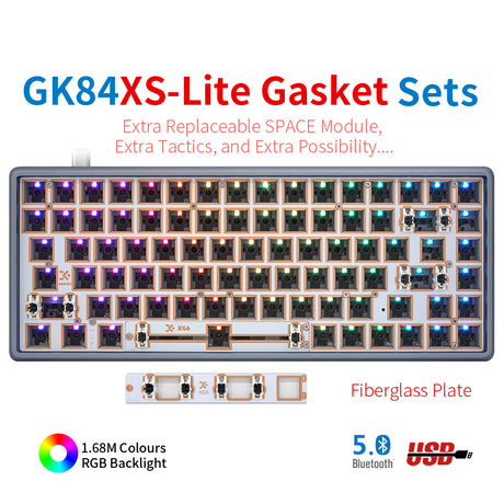 YUNZII GK84 Lite-Gasket Keyboard Kit With CNC DRUM Aluminum Keyboard Case