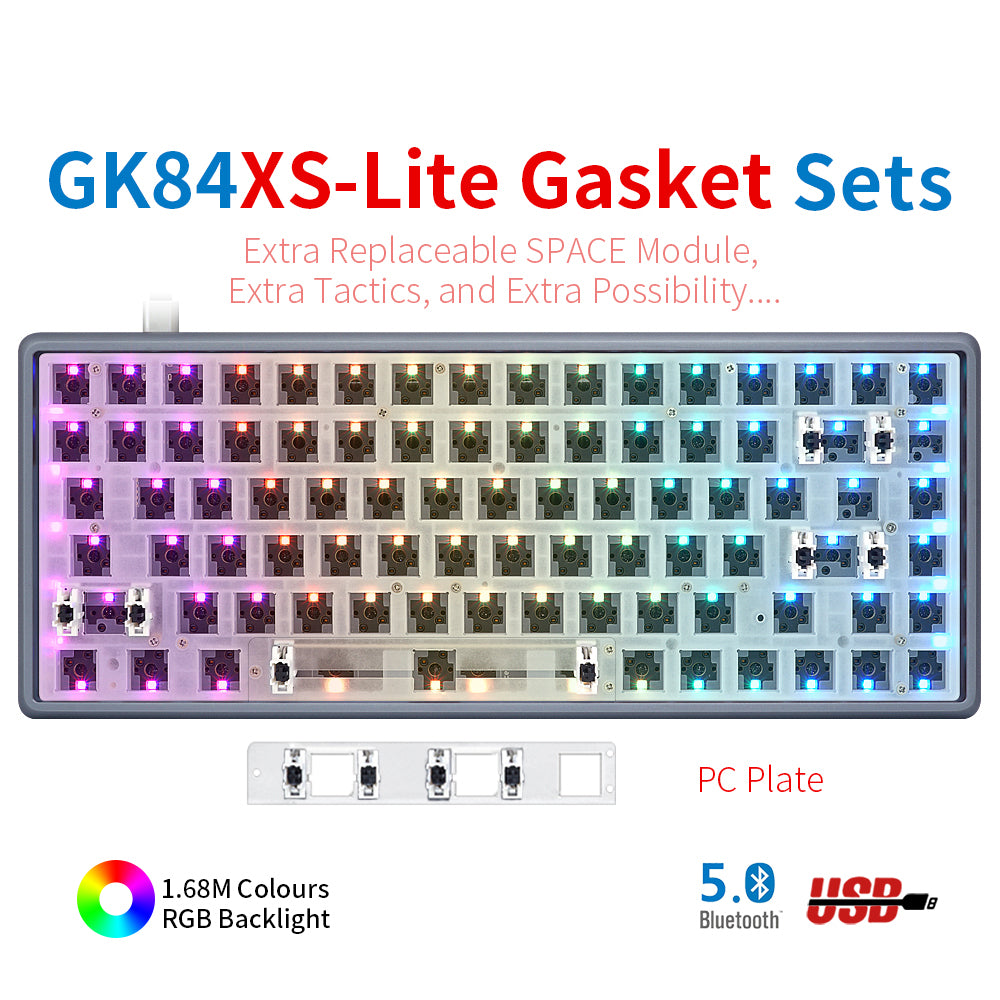 YUNZII GK84 Lite-Gasket Keyboard Kit With CNC DRUM Aluminum Keyboard Case