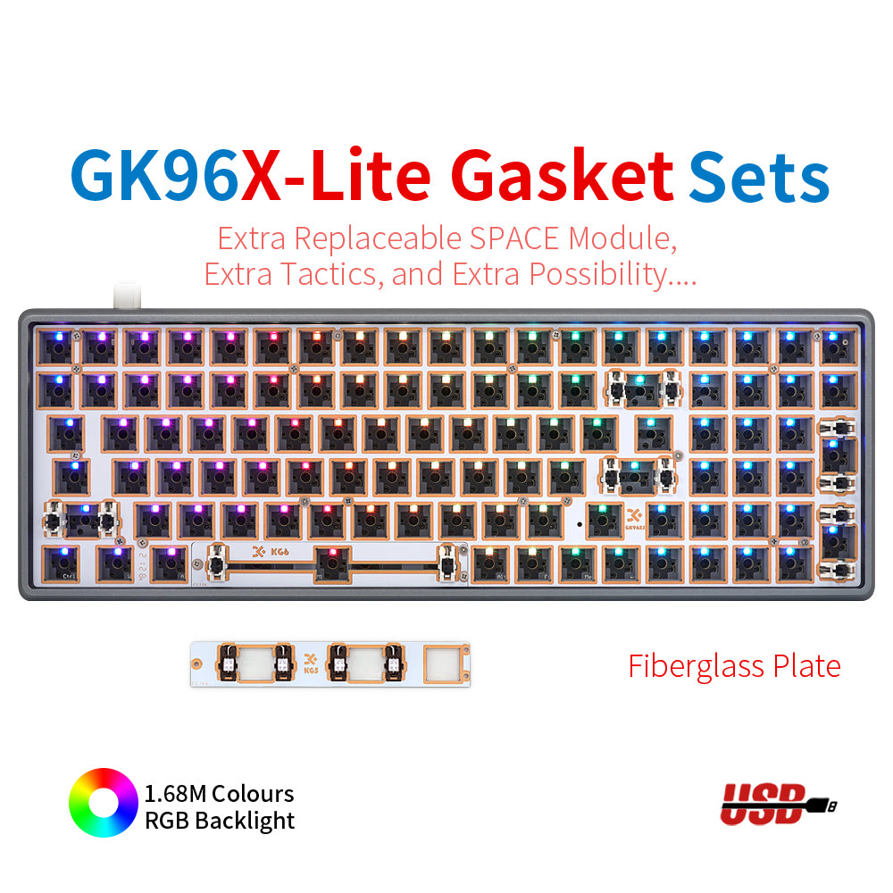 YUNZII GK96 Lite-Gasket Keyboard Kit With CNC DRUM Aluminum