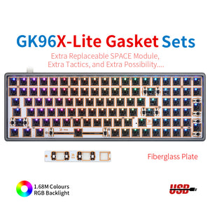 YUNZII GK96 Lite-Gasket Keyboard Kit With CNC DRUM Aluminum Keyboard Case