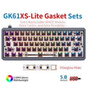 YUNZII GK61 Lite-Gasket Keyboard Kit With CNC Aluminum Keyboard Case