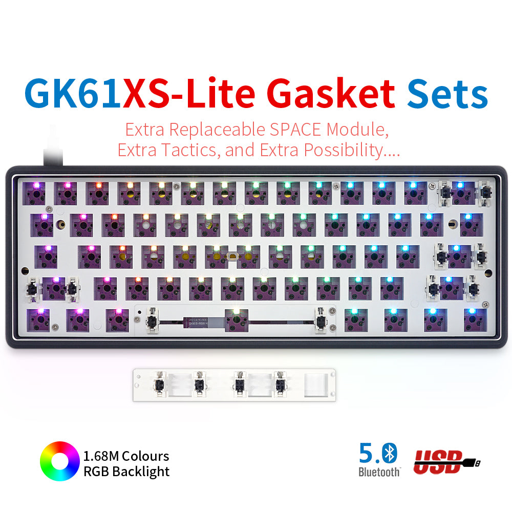 YUNZII GK61 Lite-Gasket Keyboard Kit With DRUM Aluminum