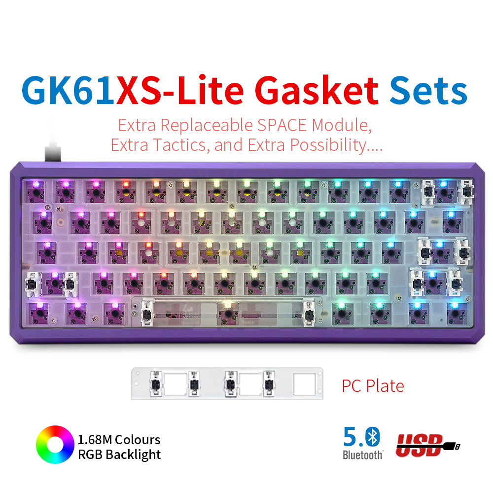 YUNZII GK61 Lite-Gasket Keyboard Kit With CNC Aluminum Keyboard Case