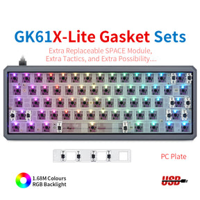 YUNZII GK61 Lite-Gasket Keyboard Kit With CNC Aluminum Keyboard Case