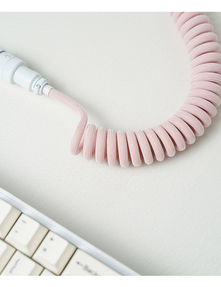 YUNZII Custom Coiled Aviator USB Cable- MILK PINK
