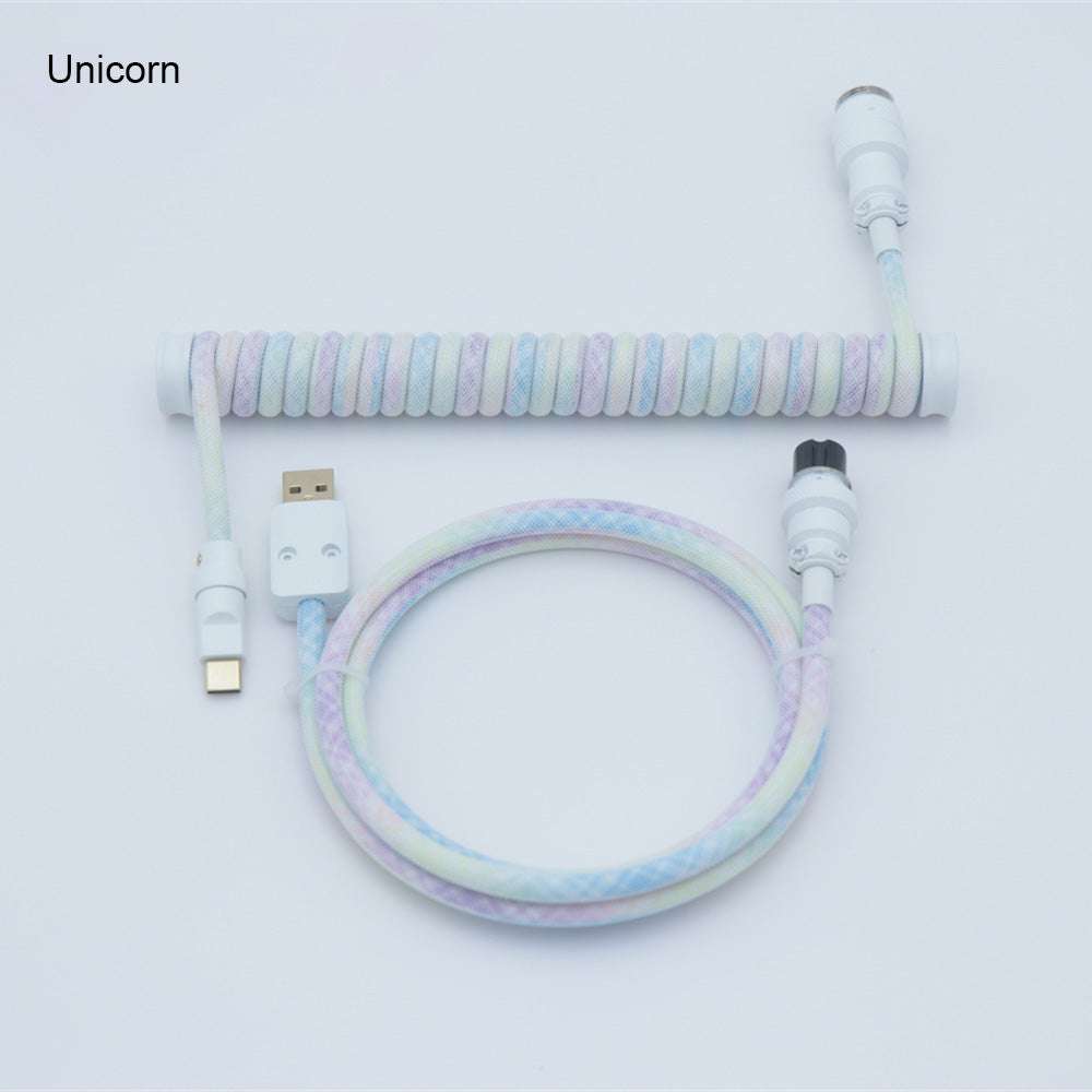 YUNZII Custom Coiled Aviator USB Cable Cord- Gradient Color