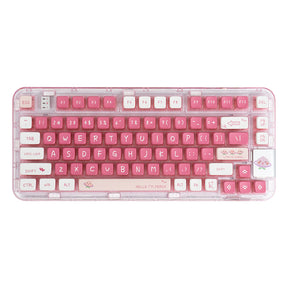 YUNZII x CoolKiller CK75 Wireless Transparent Gasket Mechanical Keyboard-Peach Pink