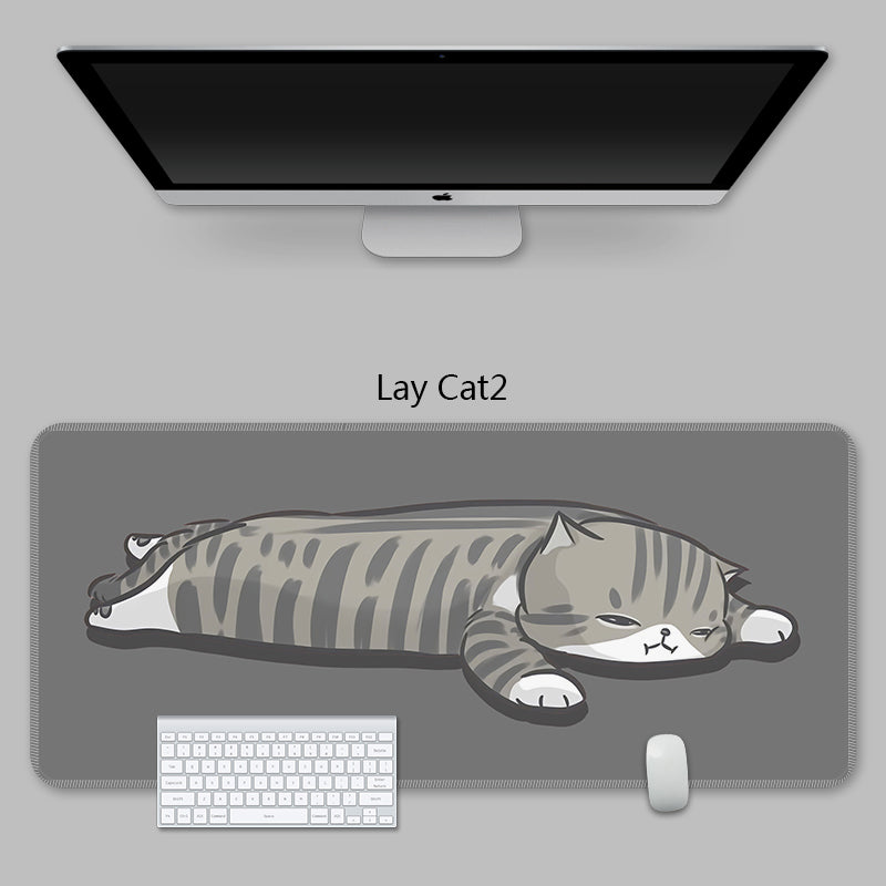 YUNZII Keynovo Mouse Mat Desk Pad - Black Cat