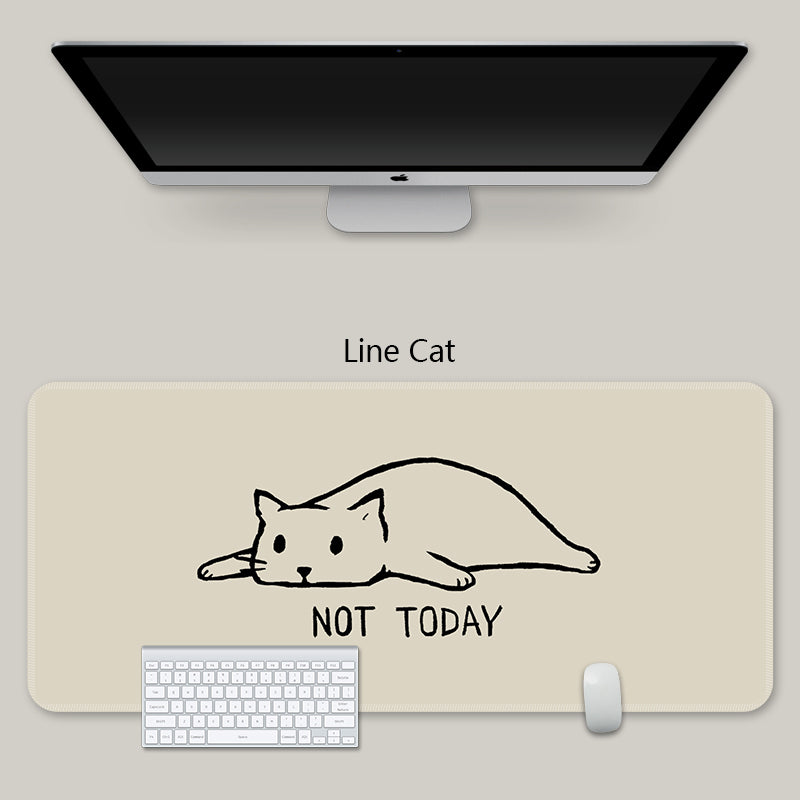 Angry Cat Say NO Pixel Art' Mouse Pad