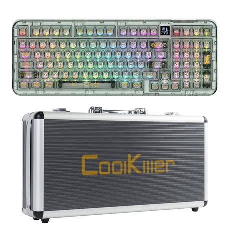 YUNZII Coolkiller CK98 Wireless Hot Swappable OLED Mechanical Keyboard-Polar Bear