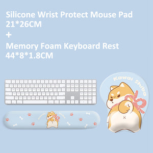 YUNZII Animal Mouse Pad & Keyboard Wrist Rest