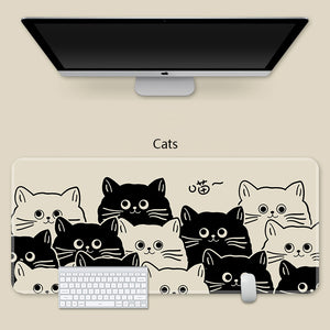 YUNZII Keynovo Mouse Mat Desk Pad - Black Cat