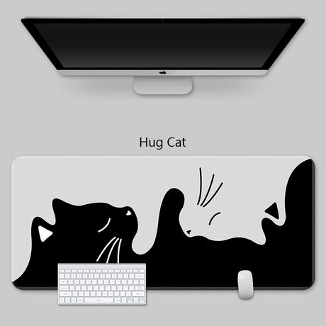 YUNZII Keynovo Mouse Mat Desk Pad - Black Cat