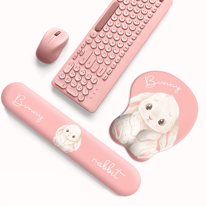 KEYBOARD WRIST REST Set of Wood Wrist Rest Pad Keyboard Support Cushion Keyboard  Accessories Rose-rubber-redoak Wood Mouse Wrist Pad 